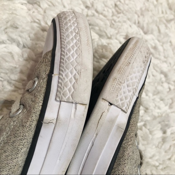 Converse Chuck Taylor All Star Women’s Heavy Canvas low Top Sneakers Tan 6 - Picture 8 of 10